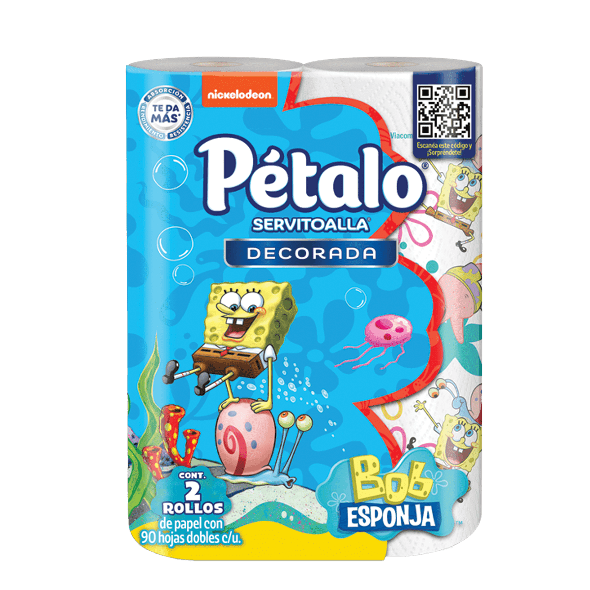 P&eacute;talo Servitoalla DECORADA Bob ESPONJA